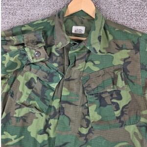 Vietnam ERDL Slant Pocket Jungle Jacket Military Camo Field Small Regular Men's
